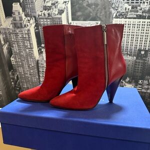Stuart Weitzman Red Heeled Booties